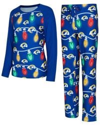 Concepts Sport - Los Angeles Rams Garland Knit Raglan Long Sleeve Top Pants Set - Lyst