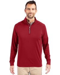 Cutter & Buck - Adapt Eco Knit Stretch Recycled Quarter Zip Pullover Jacket - Lyst