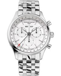 Frederique Constant - Swiss Chronograph Classics Stainless Steel Bracelet Watch 40mm - Lyst