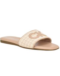 Calvin Klein - Yides Slip-on Square Toe Flat Sandals - Lyst