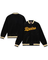 Mitchell & Ness - Boston Bruins 100th Anniversary Satin Raglan Full-snap Jacket - Lyst