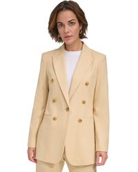 DKNY - Faux-double-breasted Button-front Blazer - Lyst