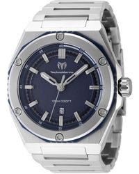TechnoMarine - Tm-416090 Coral Quartz Blue Dial Watch - Lyst