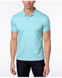 calvin klein men's liquid touch interlock polo