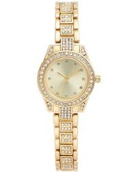 Charter Club Crystal Gold-tone Bracelet Watch 27mm, Created For Macy's - Metallic