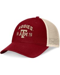 Top Of The World - Maroon/natural Texas A&m aggies Heritage Waylon Trucker Adjustable Hat - Lyst