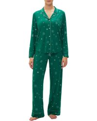Gap - 2-pc. Notched-collar Long-sleeve Pajamas Set - Lyst