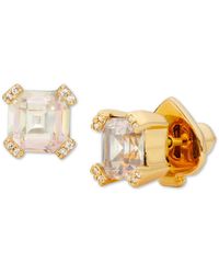 Kate Spade - Pavé & Square Cubic Zirconia Stud Earrings - Lyst