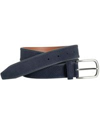 Johnston & Murphy - Perfed Suede Belt - Lyst