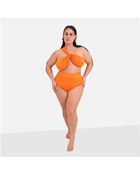 Rebdolls - Plus Size Aqua High Waist Bikini Bottom - Lyst