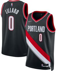 adidas Mens Portland Trail Blazers Damian Lillard Jersey in White for Men |  Lyst