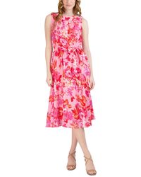Donna Ricco - Floral-print Fit & Flare Dress - Lyst