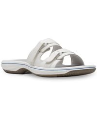 Clarks - Cloudsteppers Breeze Piper Comfort Slide Sandals - Lyst