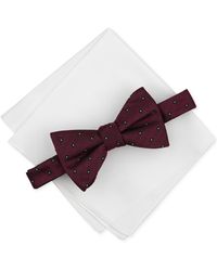 Alfani - Salley Dotted Bow Tie & Pocket Square Set - Lyst