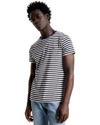 Tommy Hilfiger - Th Flex Slim-fit Striped T-shirt - Lyst