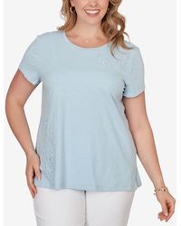 Ruby Rd. - Plus Size Paisley Lace Solid Knit T-shirt - Lyst
