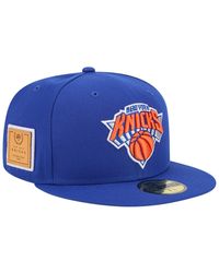 KTZ - New York Knicks Court Sport Leather Applique 59fifty Fitted Hat - Lyst