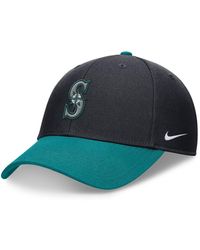 Nike - Navy/teal Seattle Mariners Evergreen Club Performance Adjustable Hat - Lyst