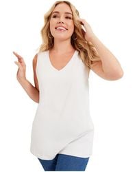 June + Vie - June + Vie Plus Size V-neck One + Only Tank Top - Lyst