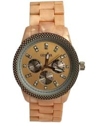 Olivia Pratt - Rose Tone Tortoise Acrylic Band Watch - Lyst