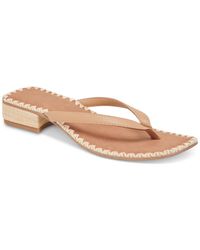 Dolce Vita - Barty Whipstitch Thong Low Heel Sandals - Lyst