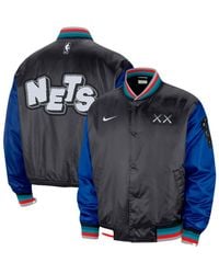 Nike - Brooklyn Nets 2023/24 City Edition Courtside Premier Full-snap Bomber Jacket - Lyst