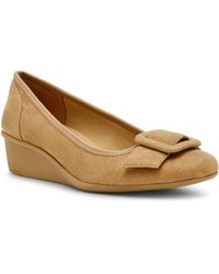 Anne Klein - Wyatt Buckle Wedge Pumps - Lyst