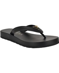 Guess - Candry Triangle Logo Eva Thong Flip Flop Sandals - Lyst