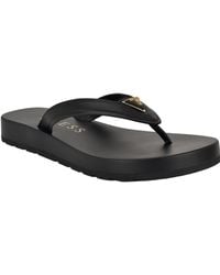 Guess - Candry Triangle Logo Eva Thong Flip Flop Sandals - Lyst