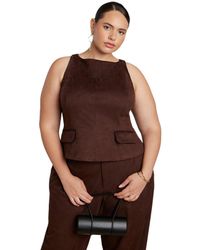 Eloquii - Plus Size Faux Suede Flap Top - Lyst