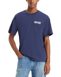 Levi's - Relaxed Fit Short Sleeve Box Tab Logo Crewneck T-shirt - Lyst
