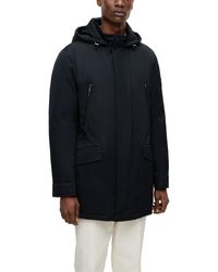 BOSS - Boss By Down-filled Logo Patch Hooded Jacket - Lyst