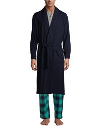 Lands' End - Flannel Robe - Lyst