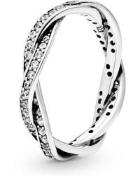 PANDORA - Moments Sterling Silver Infinity Knot Ring - Lyst