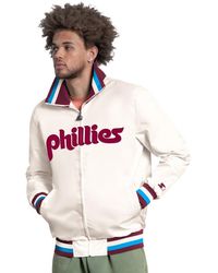 Starter - White Philadelphia Phillies The Captain Cooperstown Logo Full-zip Varsity Jacket - Lyst