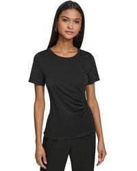 Karl Lagerfeld - Gathered Button-side Top - Lyst