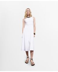 Mango - Flared Midi Dress - Lyst