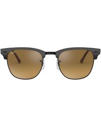 Ray Ban Clubmaster Sunglasses With Brown Frame 0rb3016 W0366 49 Lyst