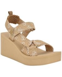 Guess - Daysa Quattro-g Strappy Eva Wedge Sandals - Lyst