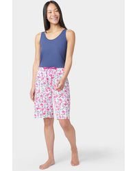 Hue - Flamingo Strut Drawstring Bermuda Pajama Shorts - Lyst