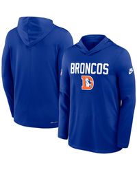 Nike - Denver Broncos Alt Pack Pass Accuracy Performance Long Sleeve Hoodie T-shirt - Lyst