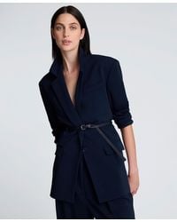 Kenneth Cole - Notch Collar Belted Jacket - Lyst