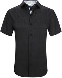 Tom Baine - Slim Fit Short Sleeve Performance Stretch Button Down Dress Shirt - Lyst