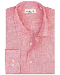 Garnet - Regular-fit Solid Dress Shirt - Lyst