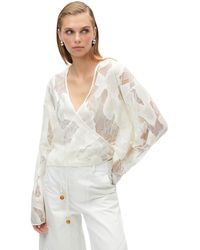 Nocturne - Scallop Embroidered Top - Lyst