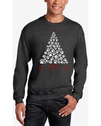 LA Pop Art - Paw Christmas Tree Word Art Crewneck Sweatshirt - Lyst