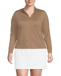 Lands' End - Plus Size High Impact Full Zip Jacket - Lyst