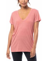 Macy's - Alternative Apparel Slinky Jersey V-neck T-shirt - Lyst