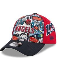 KTZ - Red/navy Los Angeles Angels 2025 Mlb Diamond Hero Edition A-frame 9forty Adjustable Hat - Lyst