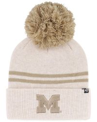 '47 - Michigan Wolverines Core Inline Latte Cuffed Knit Hat - Lyst